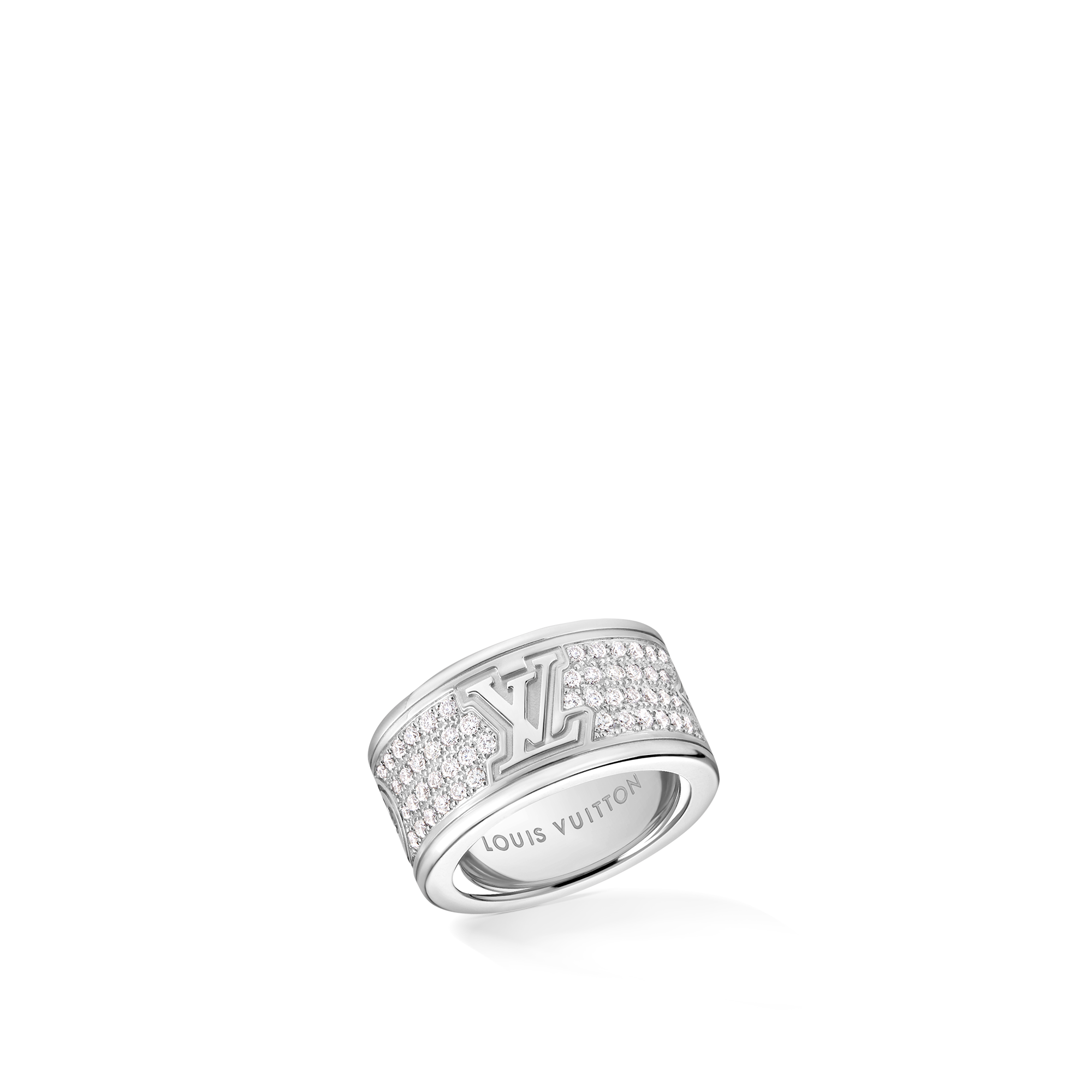 Les Gastons Vuitton Large Ring, White Gold and Diamonds